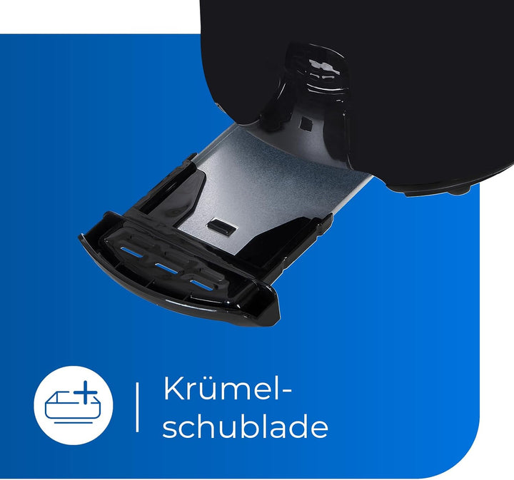Exquisit Toaster TA 6103 sw | 7 Leistungsstufen | 850 Watt | abnehmbarer Brötchenaufsatz | Toastzent