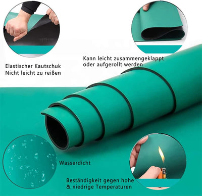 uyoyous Lötmatte 60x300cm Antistatische Matten ESD Matte und Hochtemperatursafe Gummimatten Lötmatte