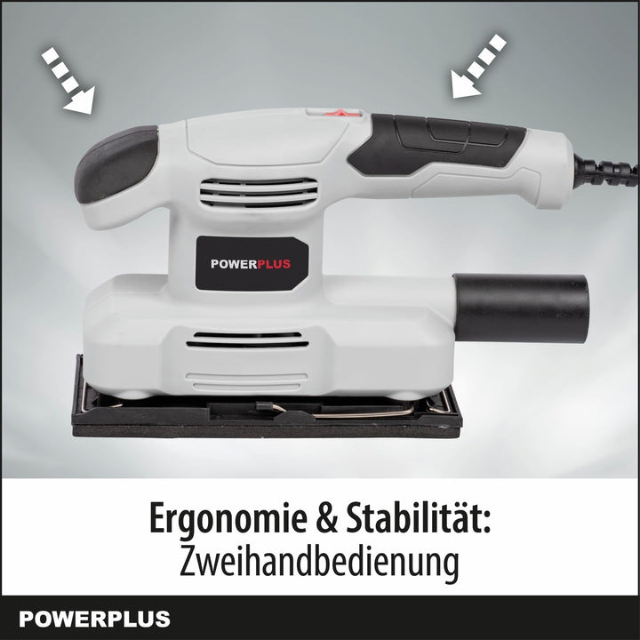 Powerplus Elektro-Schwingschleifer POWC40100 - Schleifmaschine 150W - Schleifpapier 185 x 90 mm - 24