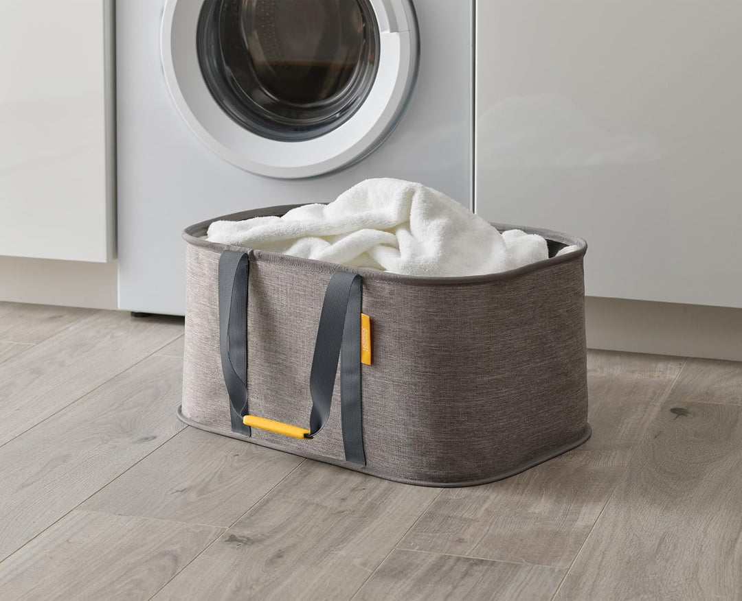Joseph Joseph Laundry 2er Set - Hold-All 35L Faltbarer Wäschesammler und Tota 60L Wäschekorb mit dec