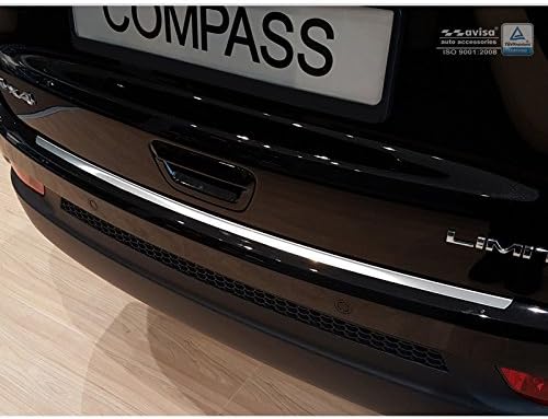 Edelstahl Heckstossstangenschutz kompatibel mit Jeep Compass 2017- 'Ribs'