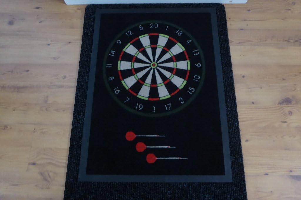 Dartteppich Darts Teppich Dartmatte für Steeldart + Klett Oche + Bouncer Schutz