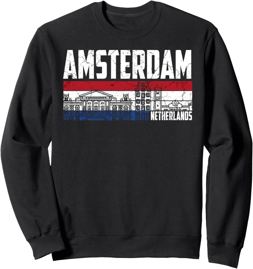 Mein Amsterdam Skyline Holland Heimat Stadt Souvenir Sweatshirt