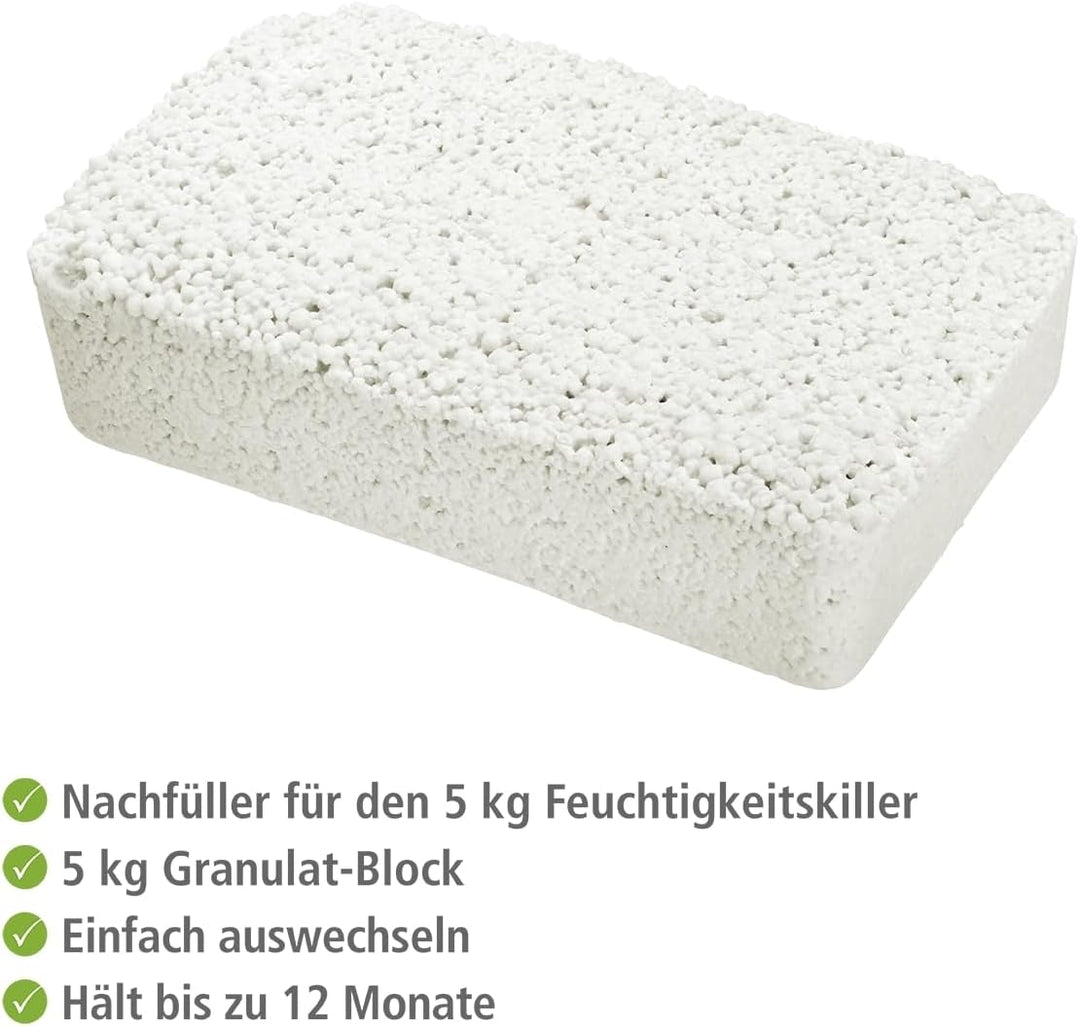 WENKO Nachfüllpack für Feuchtigkeitskiller 5 kg, Granulatblock für Raumentfeuchter, fasst bis zu 8 l
