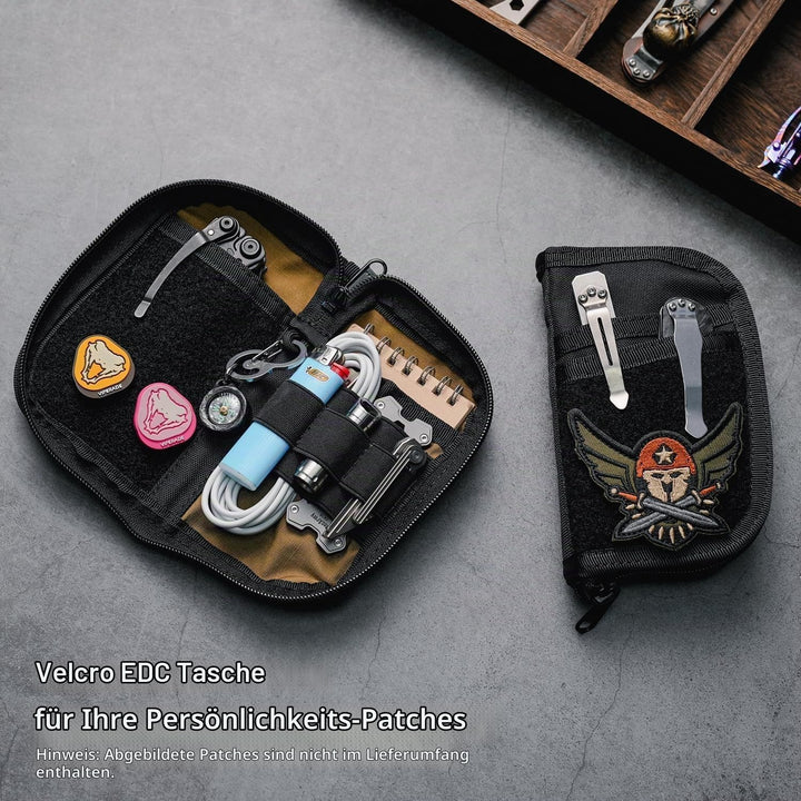 VIPERADE VE22 EDC Pouch Klein EDC Werkzeugtasche mit 4 Taschen und 5 elastischen Fächern Klein EDC O