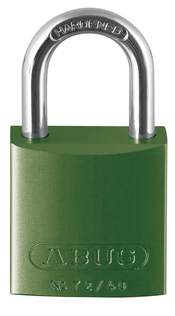 ABUS Aluminium-Vorhangschloss 72/40 grün 43600, Grün