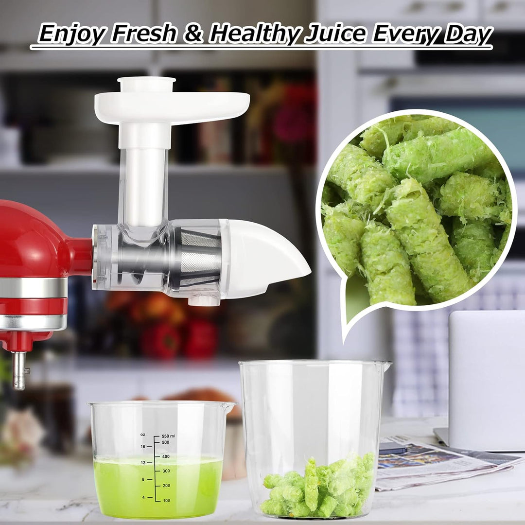 Gdrtwwh Entsafter Aufsatz für KitchenAid Ständermixer,Slow Juicer Zitrussaftpresse Zubehör, Kau-Ents