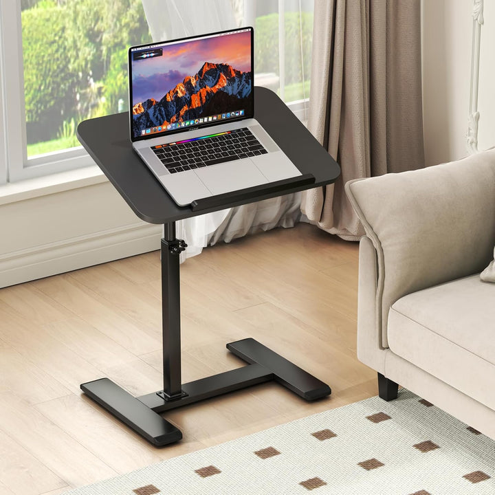 Beistelltisch C Form Höhenverstellbar, 360°Drehbar Laptop Stand Sofa Beistelltisch, Mobiler Couchtis