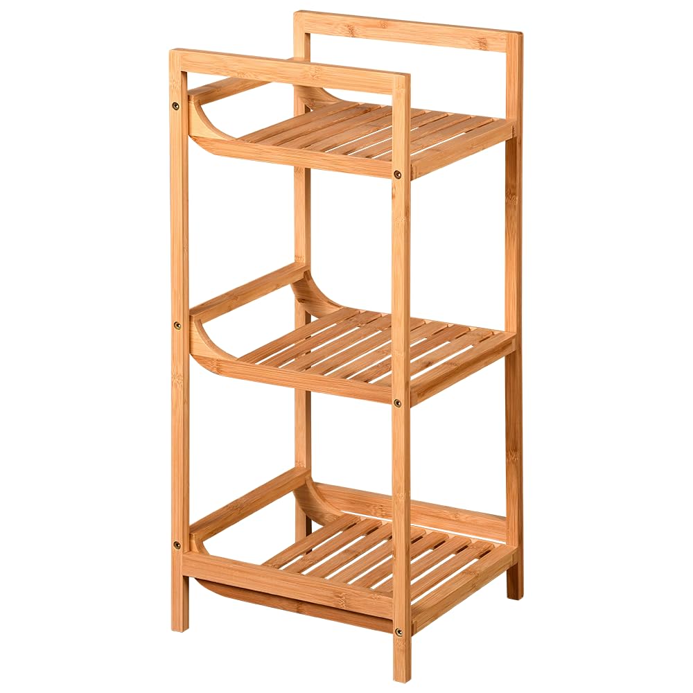 Kesper | Regal, Material: Bambus, Masse: B 30 x H 70 x T 30 cm, Farbe: Braun | 19435