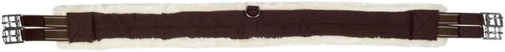 HKM Sattelgurt -Teddy- braun/cream Länge 110 cm, braun/cream Länge 110 cm