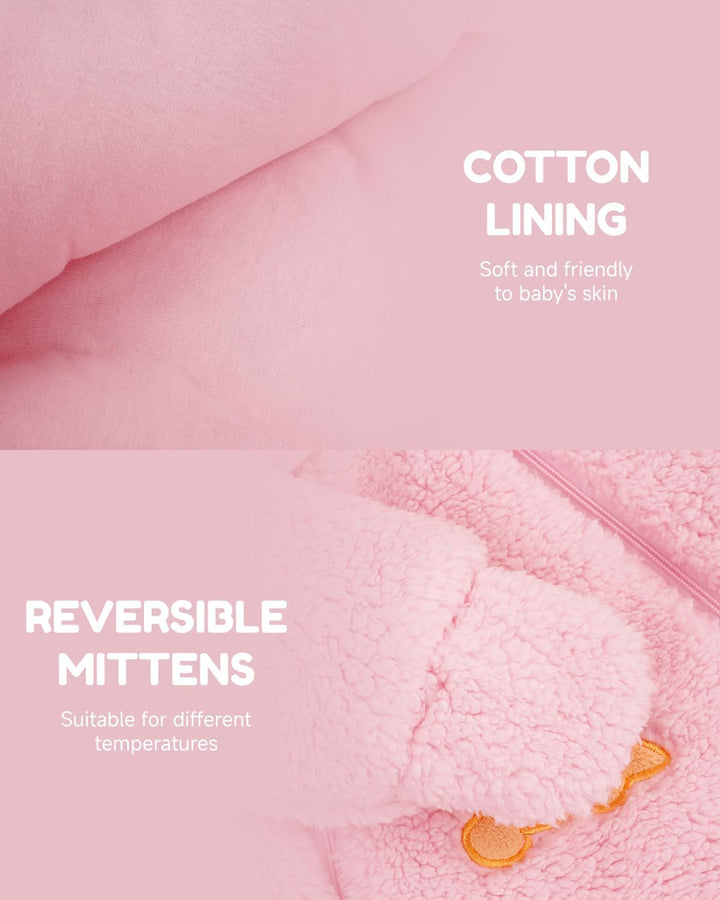 JiAmy Baby Winter Overall Mit Kapuze Schneeanzüge Outfits Fleece Bär Strampler Jungen Mädchen Jumpsu