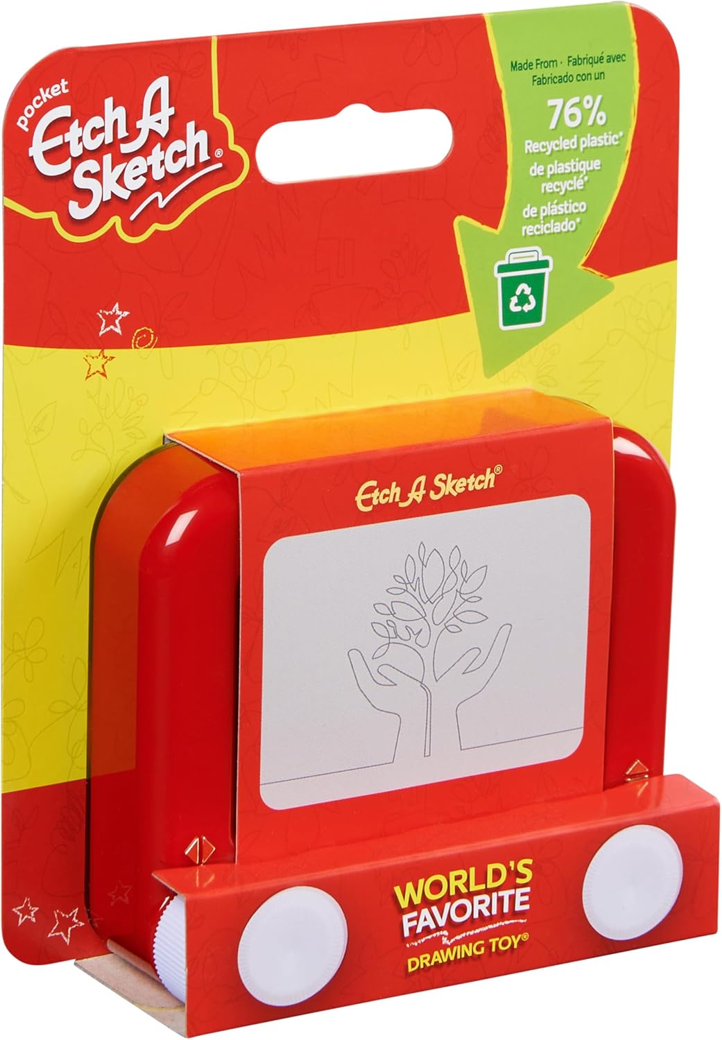 Etch A Sketch Pocket, 76% Recycled Plastic, Original Magic Screen, Sustainably-Minded Kids Travel To