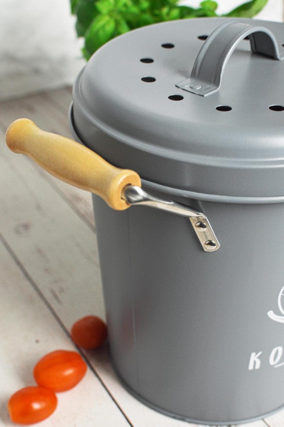 Sendez Komposteimer mit Aktivkohlefilter 4 Liter Kompostbehälter Mülleimer Abfalleimer