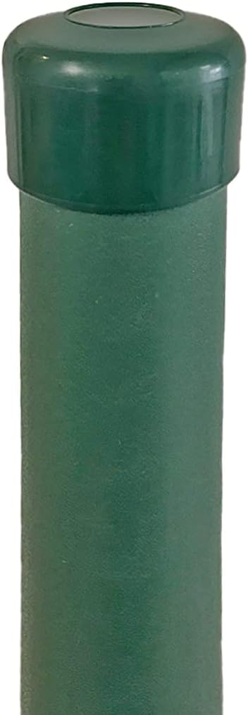 HaGa® Kunststoffpfahl 10 Stück inkl. Abdeckkappe - Zaunpfahl 3,8cm Stärke x 125cm Höhe - Pfahl glasf