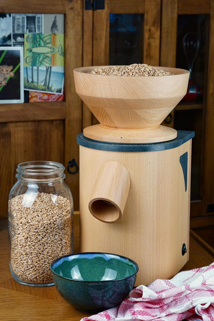 Getreidemühle Mockmill Lino 100 | Made in Germany | Edelkorund und Keramik Mahlstein | frisches Mehl