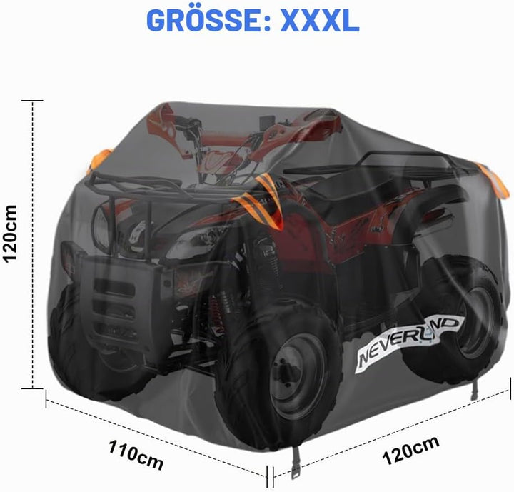 NEVERLAND Quad Abdeckplane Wasserdicht für ATV - 210D Oxford Stoff mit Reflektierende Streifen, Wint