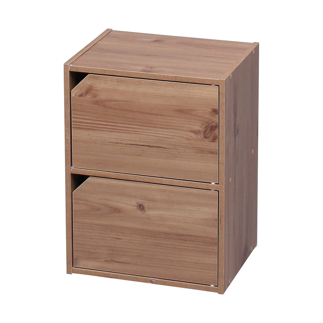 Iris Ohyama, Bücherregal, Möbel mit 2 Türen und 2 Regalen, Einfache Montage, Design, Modular, Büro,