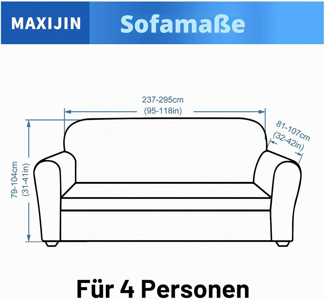 MAXIJIN Creative Jacquard Extra grosse Couchbezüge für 3- oder 4-Sitzer, super Dehnbare rutschfeste
