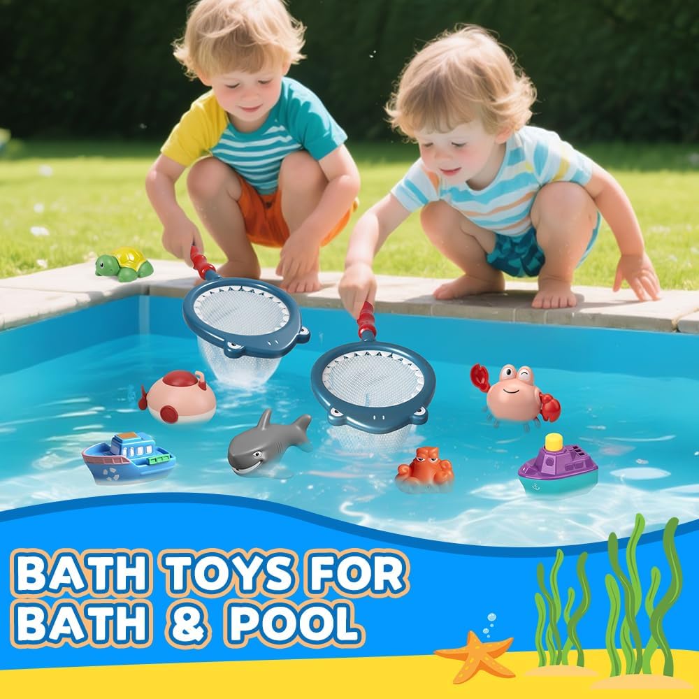 10 Stück Schimmelresistentes Badespielzeug Baby Set, Quetschbare Wasserspielzeug Kinder Badewannensp