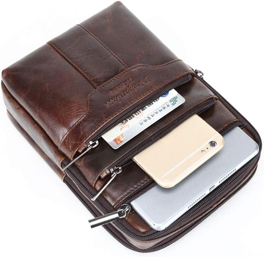 Leder Business Messenger Bag Schulter Handtasche für Männer Reisen Outdoor Umhängetaschen Aktentasch
