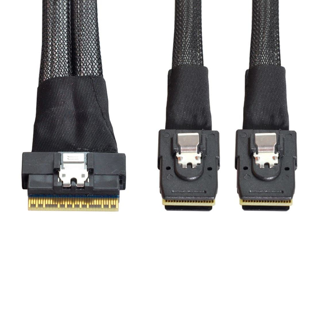 ChenYang CY SFF-8654 8i 74Pin PCI-E Ultraport Slimline SAS Slim 4.0 auf Dual SFF-8087 Mini SAS Kabel