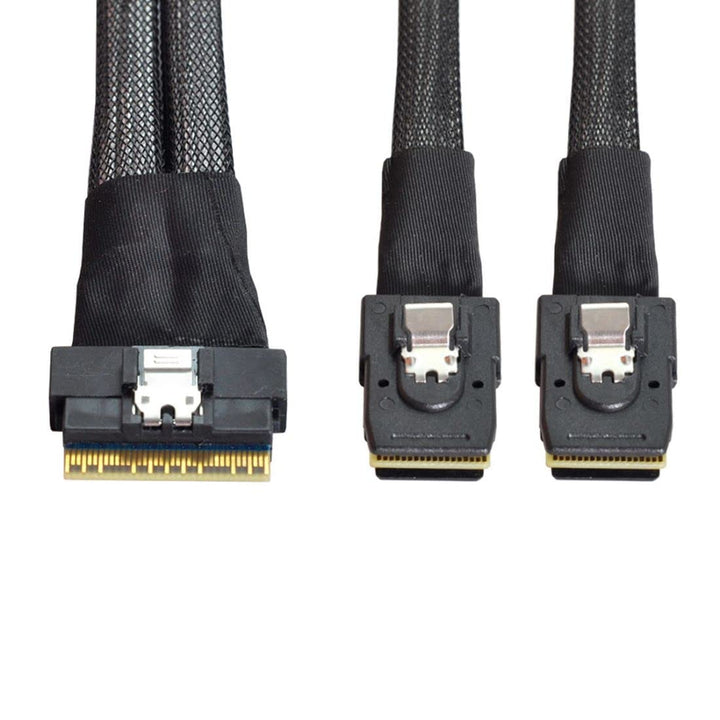 ChenYang CY SFF-8654 8i 74Pin PCI-E Ultraport Slimline SAS Slim 4.0 auf Dual SFF-8087 Mini SAS Kabel