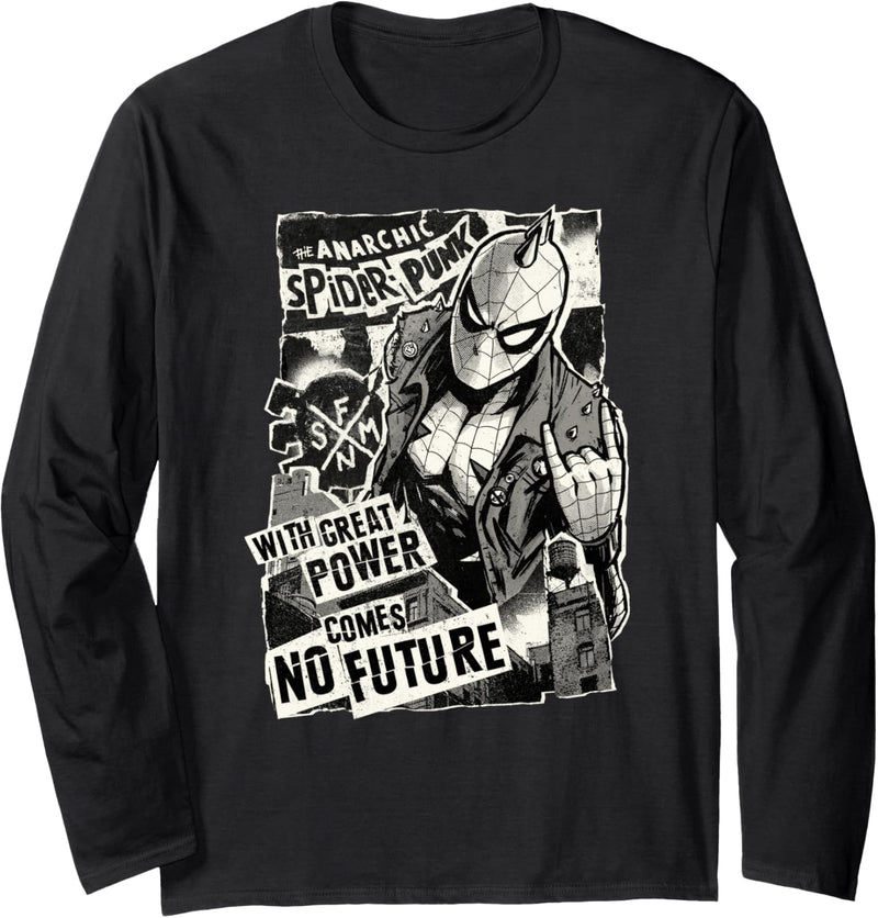 Marvel Spider-Man Anarchic Spider-Punk With Great Power Langarmshirt