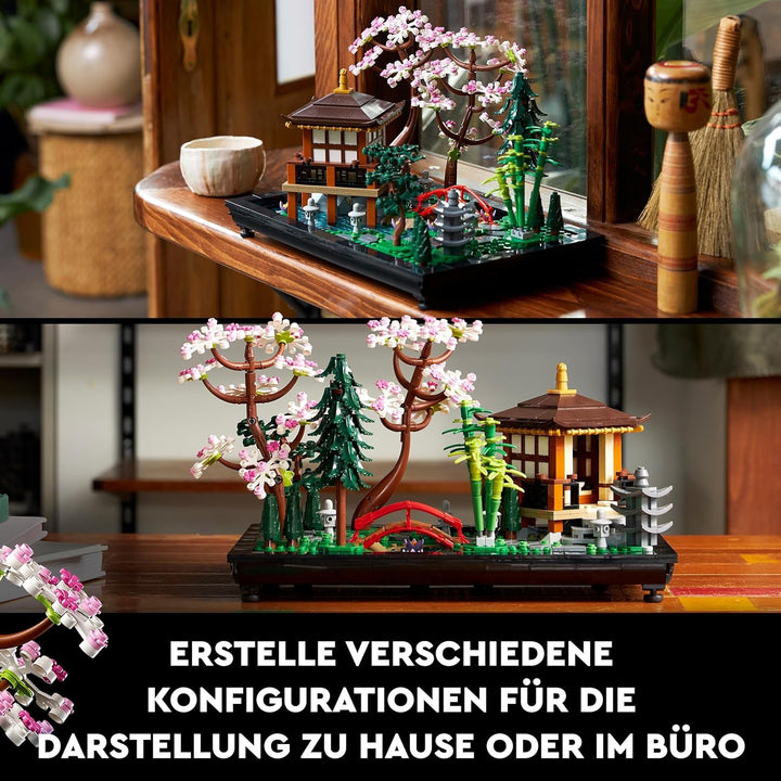 LEGO 10315 Icons Garten der Stille, Botanical Zen-Garten-Set für Erwachsene mit Lotusblumen, anpassb