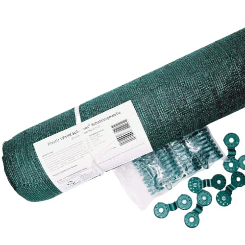 1,2x5m (150g/m²) Sichtschutznetz Schattiernetz Zaunblende Windschutznetz in Grün inkl. Befestigungen