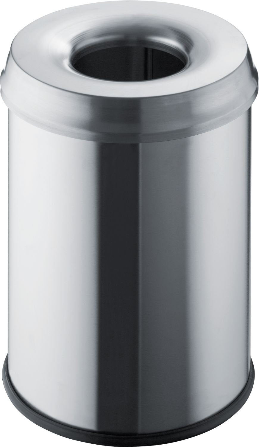 Helit H2515400 - Sicherheitspapierkorb mit Löschkopf „the guardian“ 15 Liter, Edelstahl 15 Liter Ede