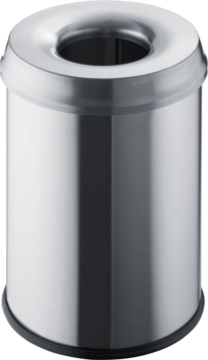 Helit H2515400 - Sicherheitspapierkorb mit Löschkopf „the guardian“ 15 Liter, Edelstahl 15 Liter Ede