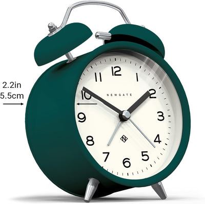 NEWGATE ® Charlie Bell Echo Alarm – Kleiner moderner Nachttischwecker – Schlafzimmerzubehör – Wecker