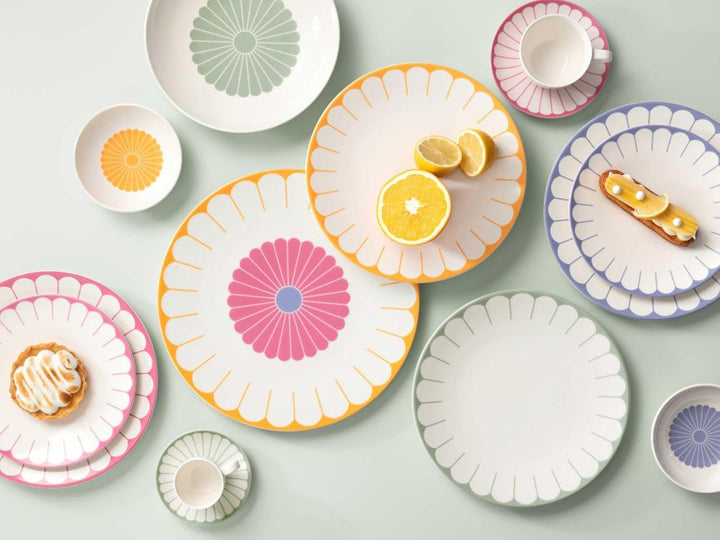 Villeroy & Boch - Fleur cassis Frühstücksteller 6er Set, Dessertteller, Kleiner Teller für Frühstück