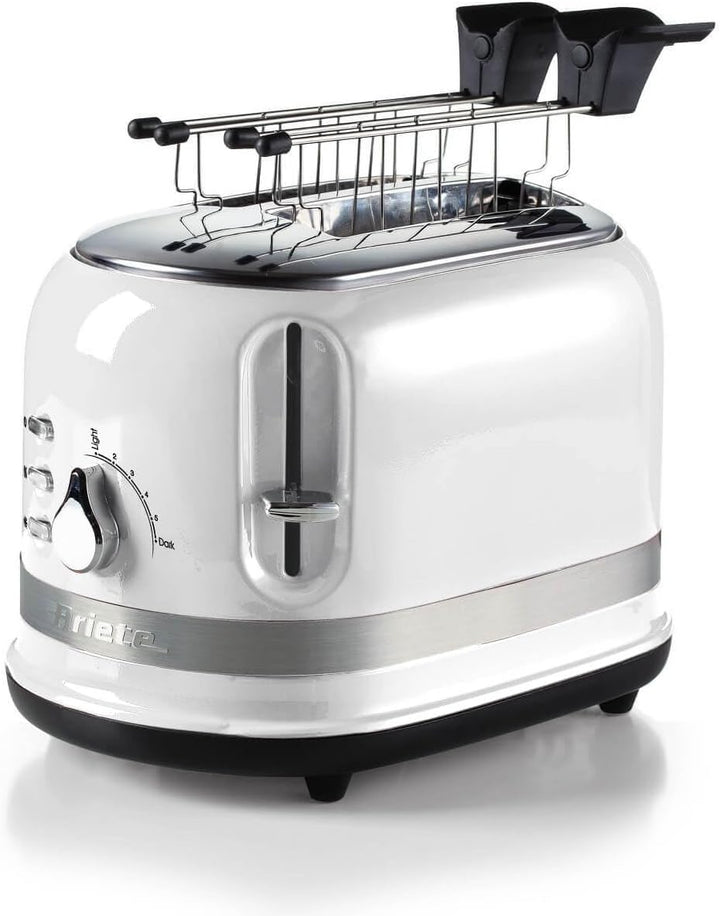 Ariete 149/01 Moderner 2-Scheiben-Toaster mit Zange, automatischer Auswurf, Krümelschublade, Auftau-