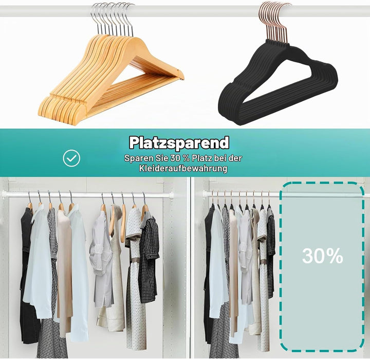 ABHENG 50 Stück Kinderkleiderbügel Samt, Samtbügel für Baby mit 360° Drehbarem Haken, rutschfeste un