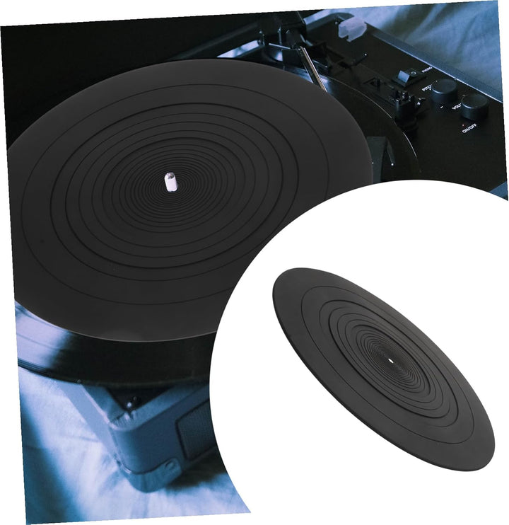 Toyvian Silikon Plattentellerauflage für Plattenspieler Antistatische Schutzmatte für Vinyl Schallpl