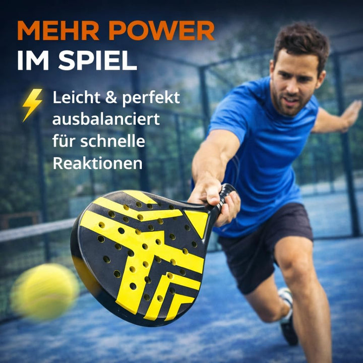 Padelschläger Set für Erwachsene Profi Racket – mit Meshtasche Padel Tennis Schläger für Anfänger un