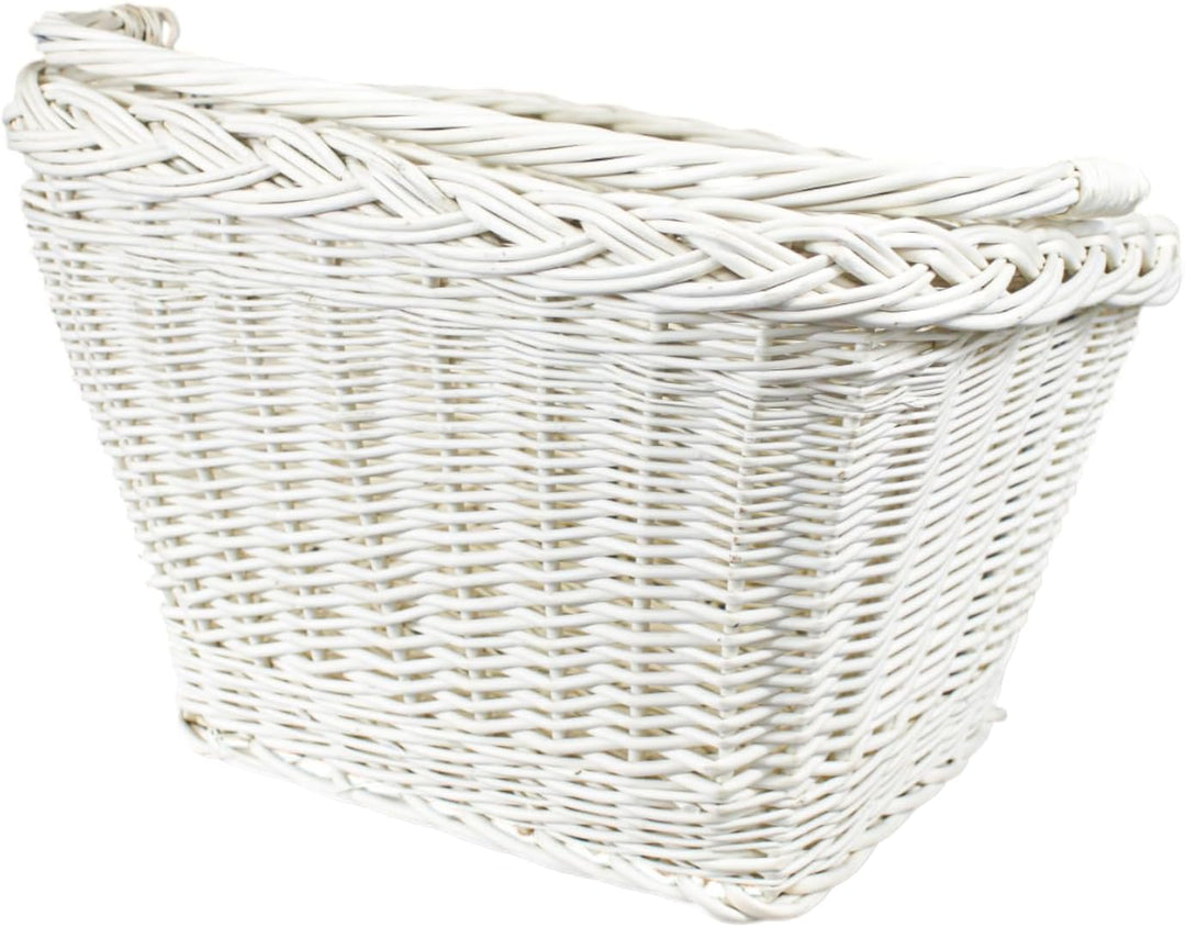 Wicker Basket for Bicycle - White, Bicycle Basket, Shopping Basket, Shopping Basket Kein Saum, Kein