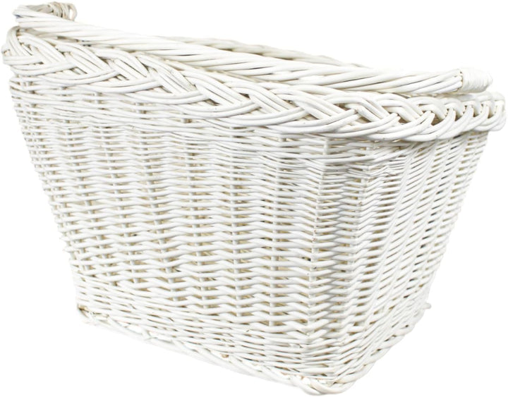 Wicker Basket for Bicycle - White, Bicycle Basket, Shopping Basket, Shopping Basket Kein Saum, Kein
