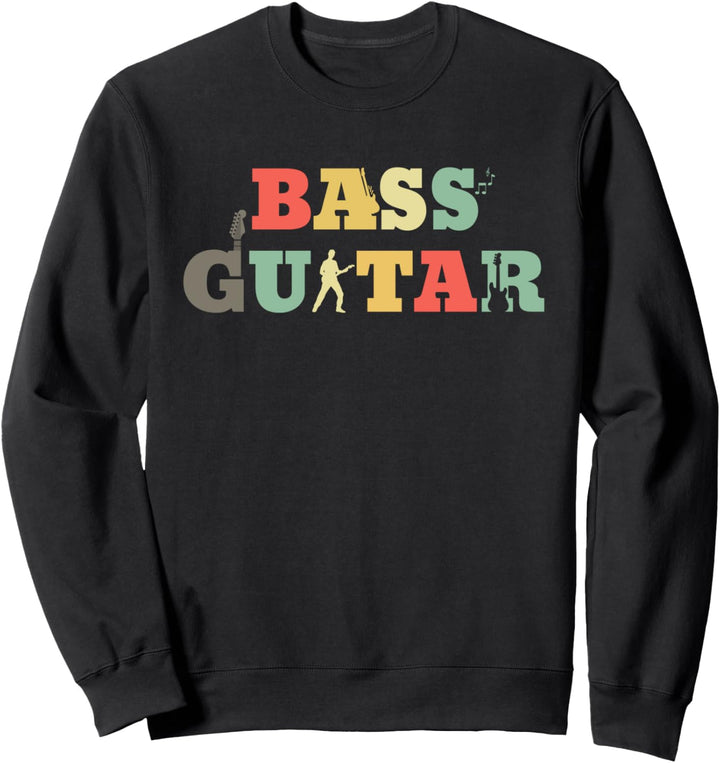 Retro Bassgitarre Bass Gitarre - Vintage Basser Bassist Sweatshirt