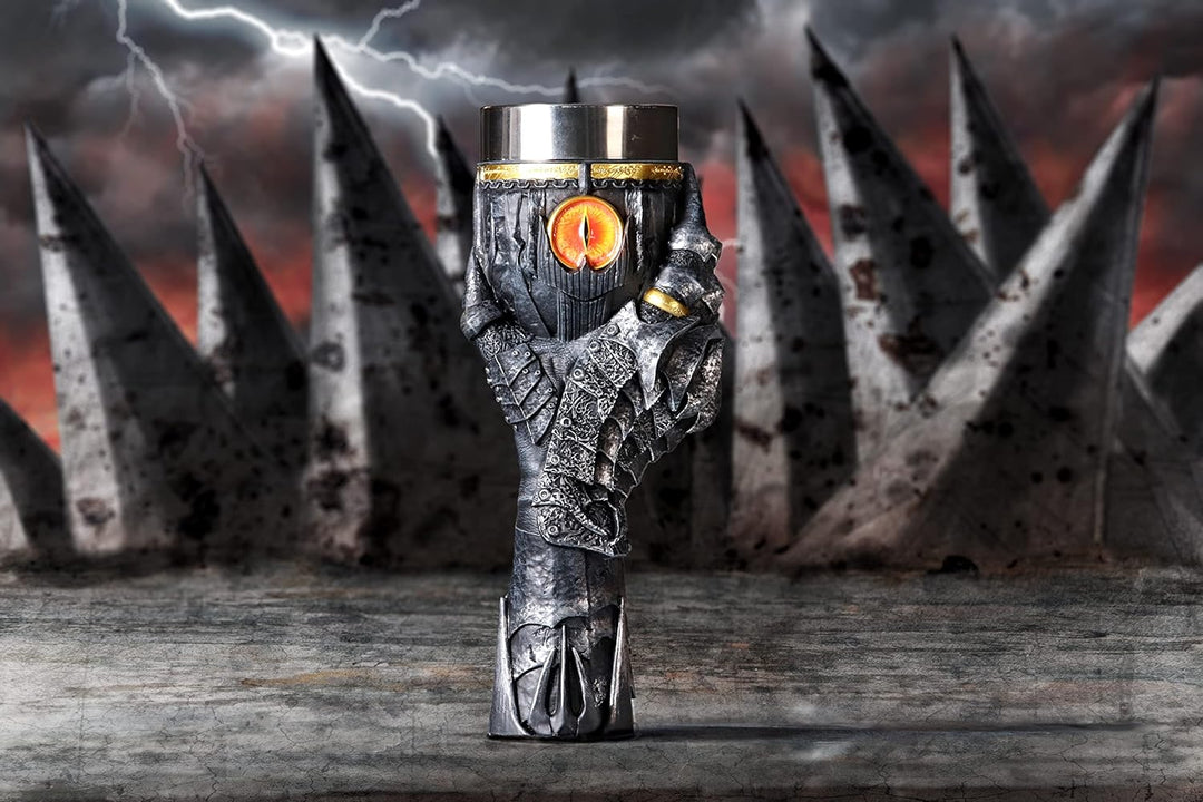 Nemesis Now Offizielles Lizenzprodukt "Herr der Ringe", Sauron, Kelch, Grau, 22,5 cm, B5895V2, 1 Stü