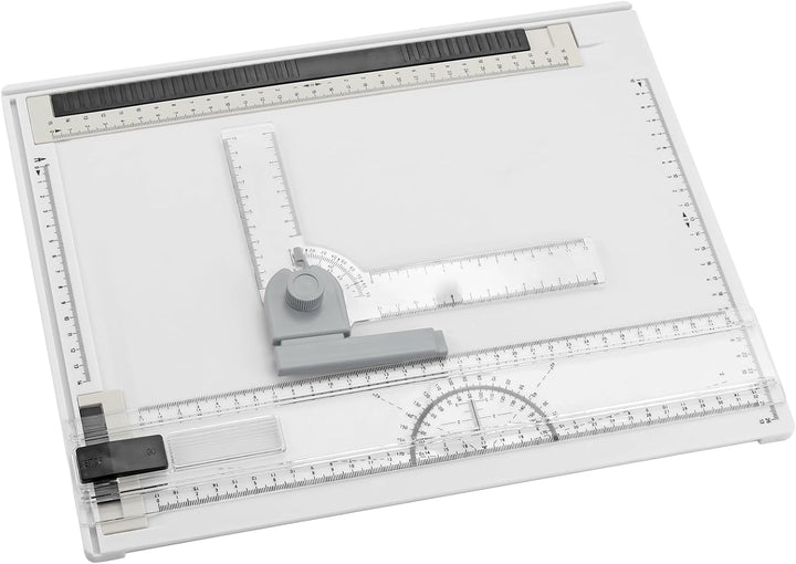 COLFULINE Zeichenplatte A4 Set, 37x30cm Zeichenbrett DIN A4 Zeichenplatten mit T-Quadrat, L-Rotation
