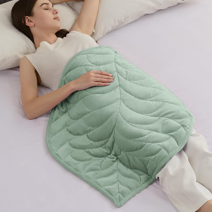 Sivio Kleine Gewichtsdecke 5 lbs (2.3 kg), 58x74 cm - Hochwertiges Kristallsamt Deckchen für Erwachs