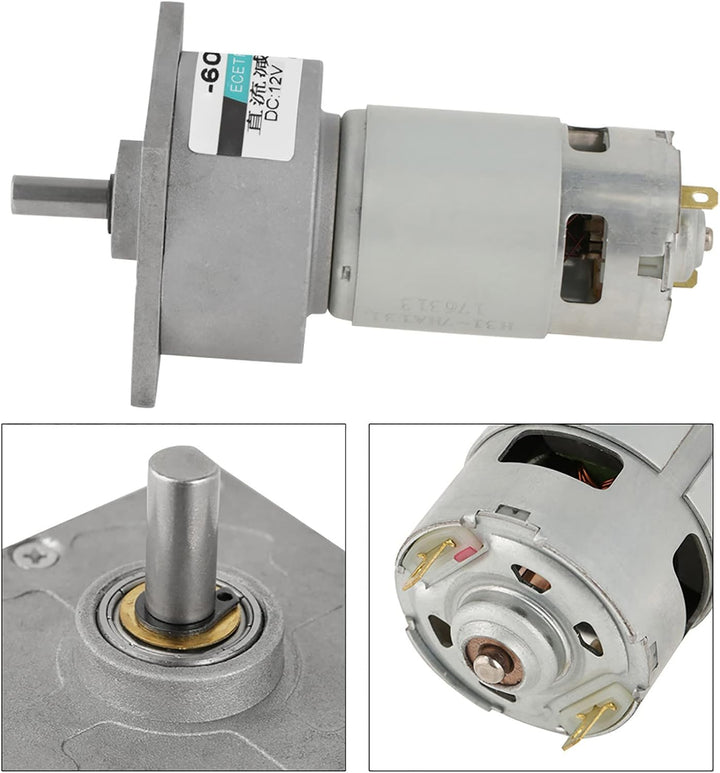 DC12V / 24V 35W Mini-DC-Getriebemotor Metall Geschwindigkeit einstellbar grossen Drehmoment Motor CW