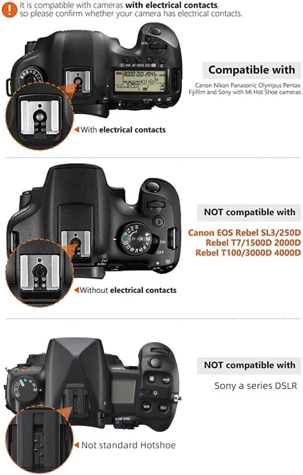 PHOTOOLEX FK310 LCD Blitz Flash Speedlite für Canon Nikon Sony Panasonic Olympus Pentax Fujifilm Sig