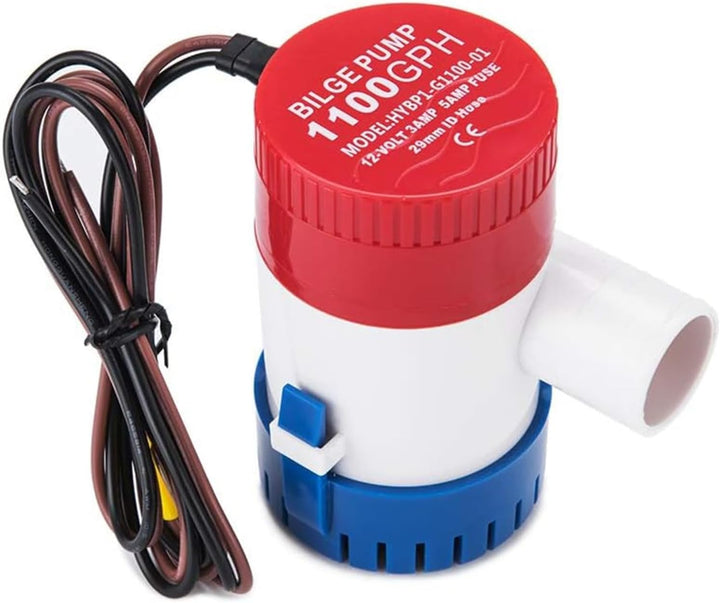 DCHOUSE 1100GPH Bilgenpumpe, elektrisch, 12 V DC, Bootspumpe, Tauchpumpe, Meerwasserpumpe, Solarpump
