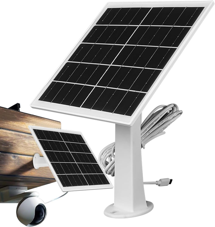 Monokristalline Solarmodule 3.6W/6W/8W Solarpanel Für Akku Überwachungskamera Aussen, Type-C Solarmo