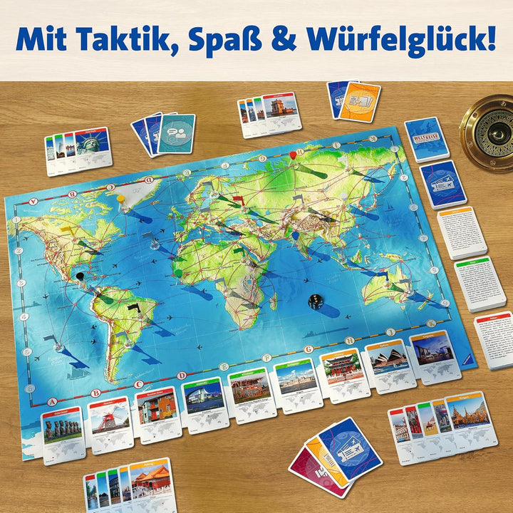 Ravensburger Familienspiel 26888 - Weltreise - Familienklassiker ab 8 Jahren - Gesellschaftsspiel, R