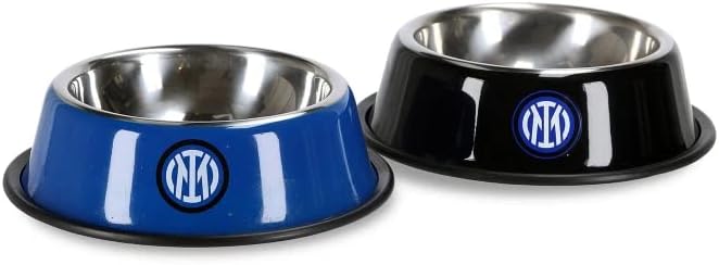 Only4fan S.r.l. PETBOWLSET18INTER, Unisex-Erwachsene Hunde- und Katzen-Set, Schwarz, Grösse M
