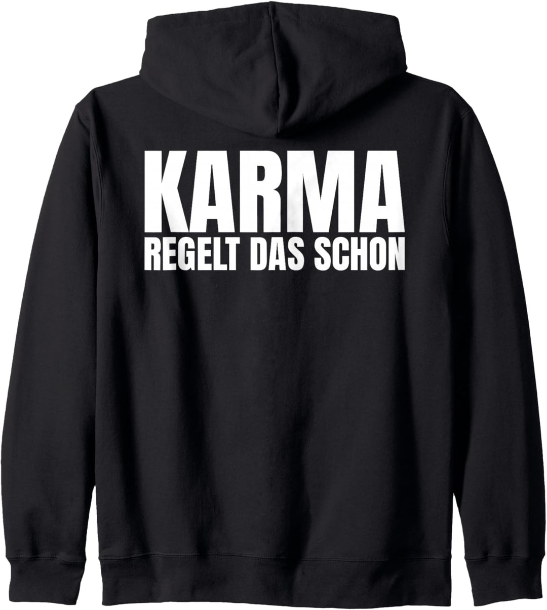 Backprint Karma regelt das schon Spiritualität Kapuzenjacke